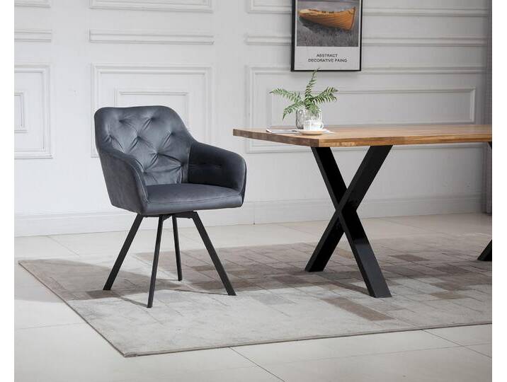 SalesFever »Fiona« Polsterstuhl mit Drehfunktion grau 61x85x62 cm SalesFever »Fiona« Polsterstuhl mit Drehfunktion grau 61x85x62 cm von slewo