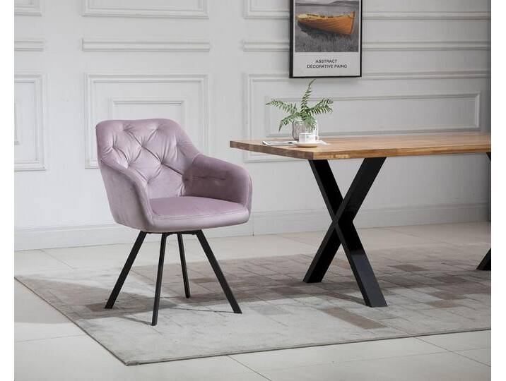 SalesFever »Fiona« Polsterstuhl mit Drehfunktion rosa von slewo