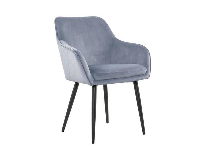 SalesFever »Freja« Armlehnstuhl Samt hellgrau 61x85x45 cm von slewo