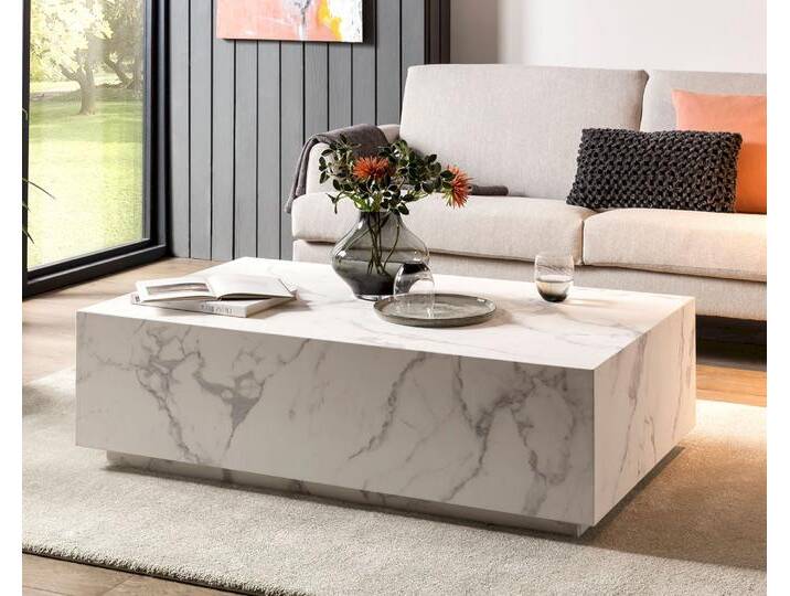 SalesFever »Jacey« Couchtisch Marmoroptik weiß – erhältlich in 1 Größen von slewo