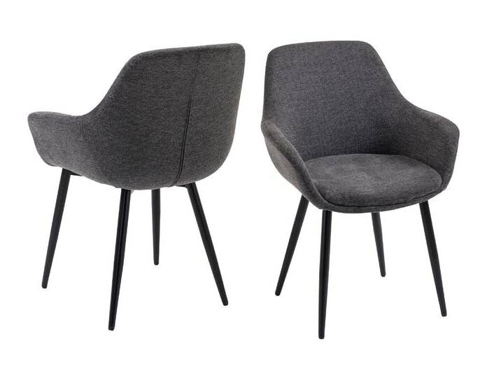 SalesFever »Leo« Armlehnstuhl 2er-Set anthrazit 64x86x59 cm SalesFever »Leo« Armlehnstuhl 2er-Set anthrazit 64x86x59 cm von slewo