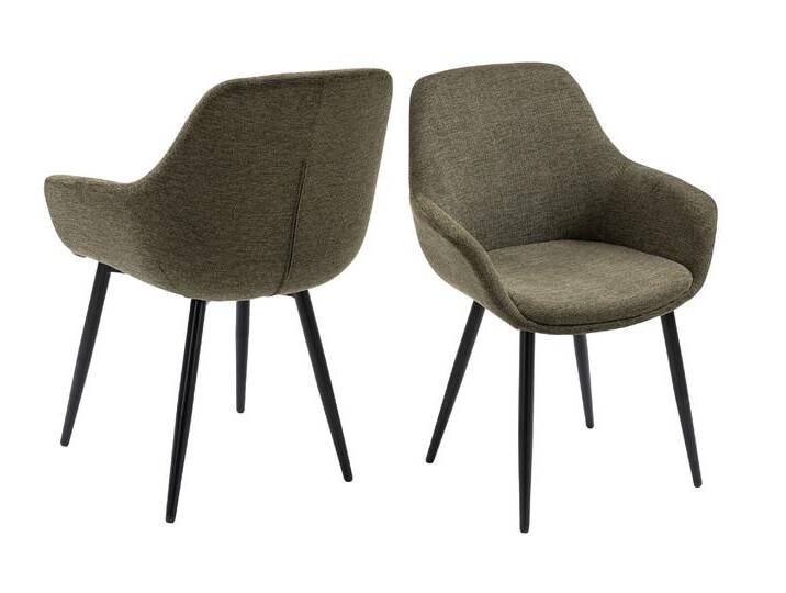 SalesFever »Leo« Armlehnstuhl 2er-Set grün 64x86x59 cm von slewo