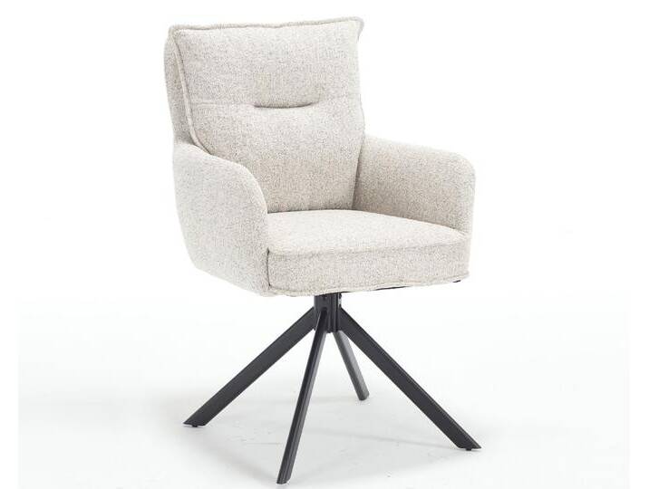 SalesFever »Linus« Armlehnstuhl mit Drehfunktion beige 60x93x67 cm von slewo