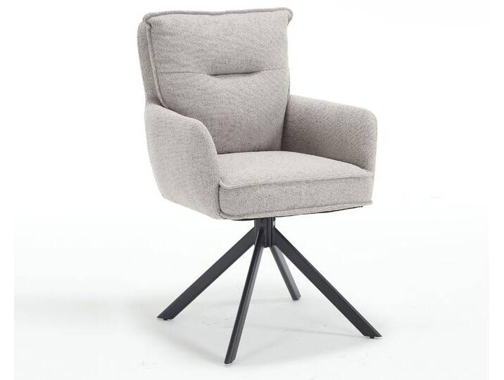 SalesFever »Linus« Armlehnstuhl mit Drehfunktion grau 60x93x67 cm von slewo