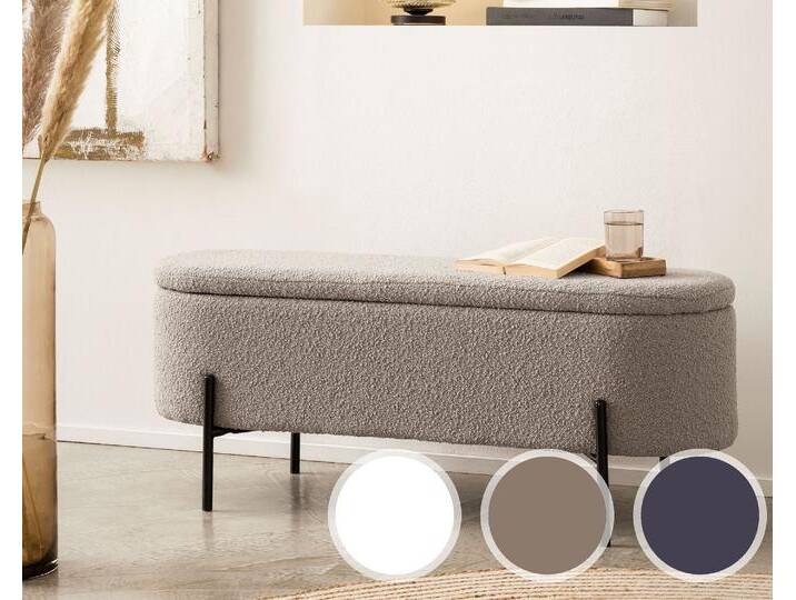 SalesFever »Oscar« Bettbank Bouclé Anthrazit SalesFever »Oscar« Bettbank Bouclé Anthrazit von slewo