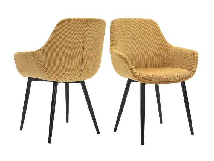 SalesFever »Steve« Armlehnstuhl 2er-Set gold 64x86x59 cm SalesFever »Steve« Armlehnstuhl 2er-Set gold 64x86x59 cm von slewo