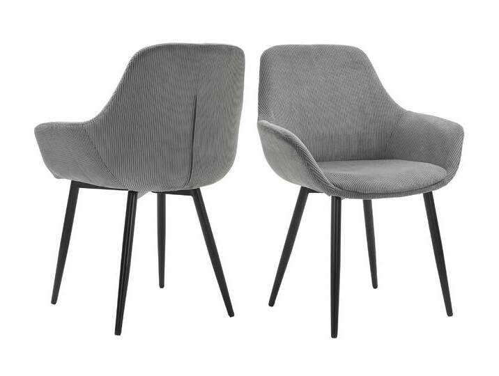 SalesFever »Steve« Armlehnstuhl 2er-Set grau 64x86x59 cm von slewo