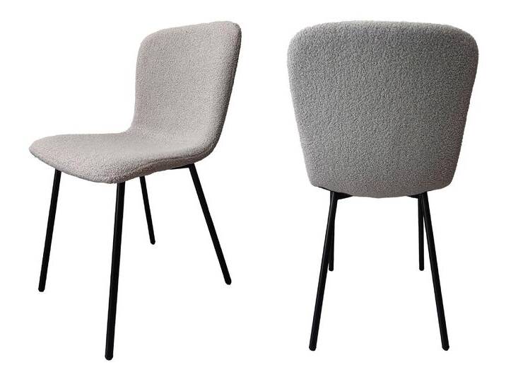 SalesFever »Tom« Stuhl 4er-Set hellgrau mit Bouclé-Bezug SalesFever »Tom« Stuhl 4er-Set hellgrau mit Bouclé-Bezug von slewo