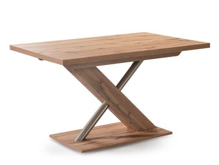 Schösswender »Duo 200« Säulentisch 110x70 cm / Artisan Oak Dekor / mit Einlegeplatte 40 cm von slewo