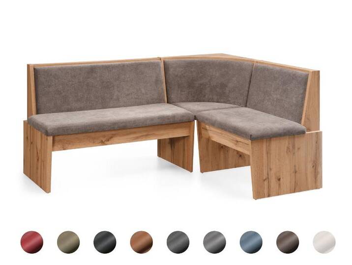 Schösswender »Inka« Eckbank 127x167 cm / Gavin 07 hellblau / geschlossen / Rundecke / Appalachian Oak Dekor Schösswender »Inka« Eckbank 127x167 cm / Gavin 07 hellblau / geschlossen / Rundecke / Appalachian Oak Dekor von slewo