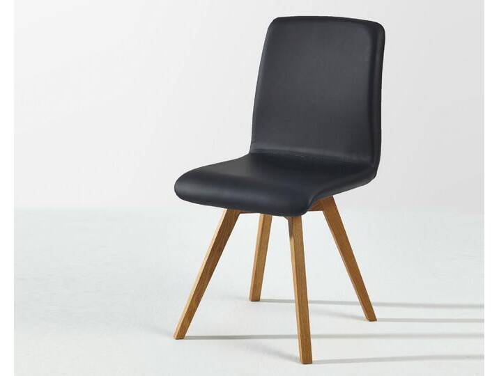 Schösswender »Karla« Wildeiche Massivholz Stuhl Kunstleder schwarz Schösswender »Karla« Wildeiche Massivholz Stuhl Kunstleder schwarz von slewo