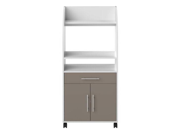 TemaHome »Jeanne« Küchenwagen Weiß mit Taupe 63x138x40 cm von slewo