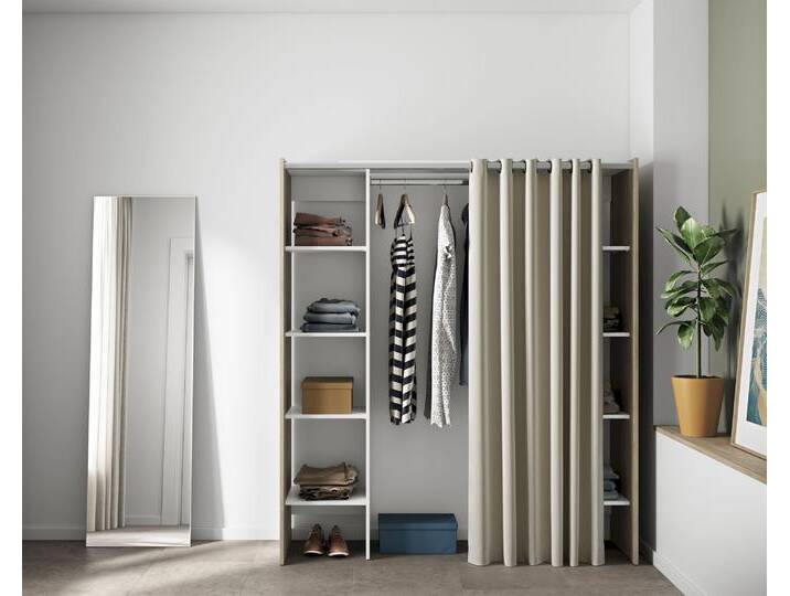 TemaHome »Tom 2.2« Kleiderschrank mit Vorhang Eiche Ecru – erhältlich in 1 Größen von slewo
