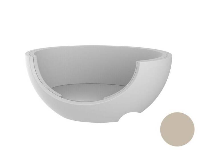 Vondom »ULM« Outdoor Mond Daybed Basic matt / Ecru mit Bezug Silvertex Ecru 0009 von slewo