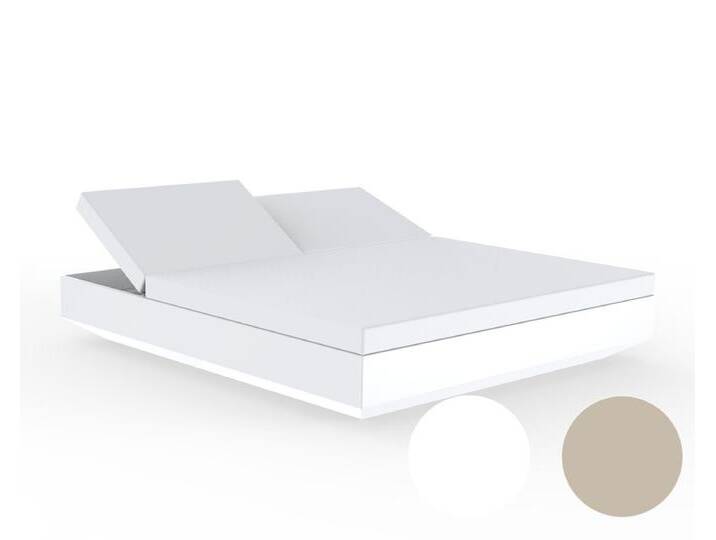 Vondom »VELA« Outdoor Daybed eckig mit 2 verstellbaren Rückenlehnen Ecru mit Bezug Silvertex Ecru 0009 / Basic Matt Vondom »VELA« Outdoor Daybed eckig mit 2 verstellbaren Rückenlehnen Ecru mit Bezug Silvertex Ecru 0009 / Basic Matt von slewo