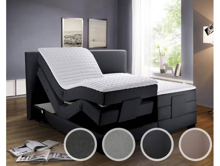 Winkle »Aragon« Boxspringbett Box-Starr / 160x200 cm / H3/H3 / Kunstleder Anthrazit 7745 von slewo