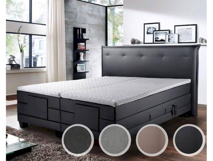 Winkle »Niagara« Boxspringbett Box-Starr / 180x200 cm / H2/H3 / Stoff Anthrazit 9549 von slewo
