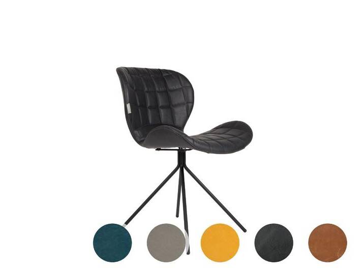 Zuiver Designer-Stuhl OMG LL PU Leder brown von slewo