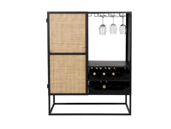 designline »Guuji« Weinschrank niedrig schwarz von slewo