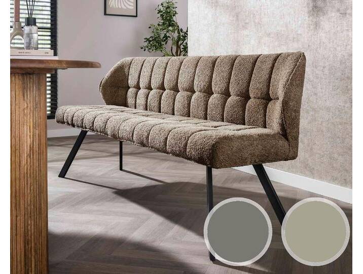 designline »Raster« Esszimmer Couch Boucle sandfarbe von slewo