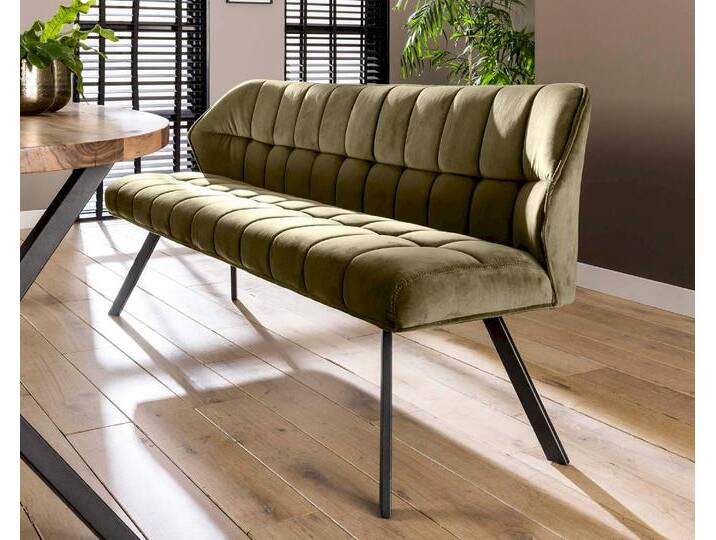 designline »Raster« Esszimmer Couch Samt grün von slewo