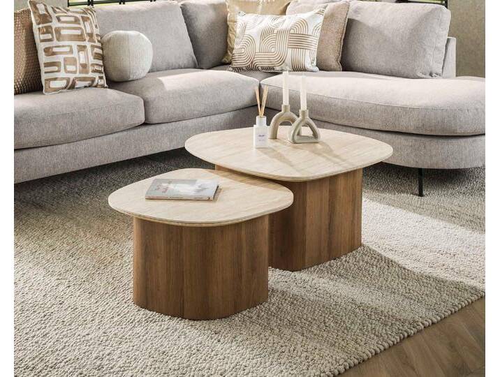 designline »Romano« Couchtisch 2er-Set Kiesel designline »Romano« Couchtisch 2er-Set Kiesel von slewo