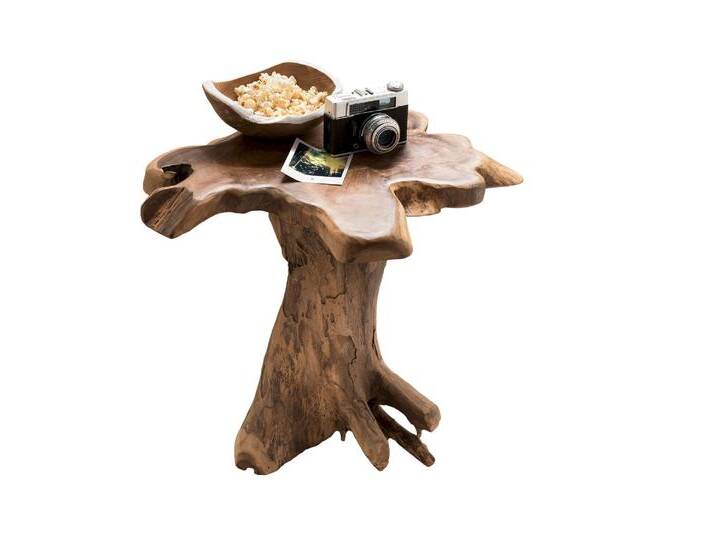 die Faktorei »Tree« Unikat Beistelltisch Teak-Holz natur von slewo