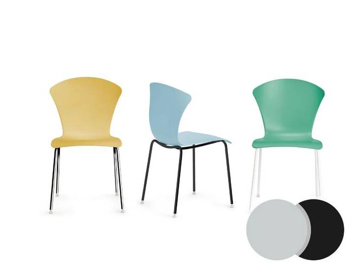 infiniti »GLOSSY« Designer-Stuhl AC31 Schwarz matt lackiert / PP21 Perlgrau infiniti »GLOSSY« Designer-Stuhl AC31 Schwarz matt lackiert / PP21 Perlgrau von slewo