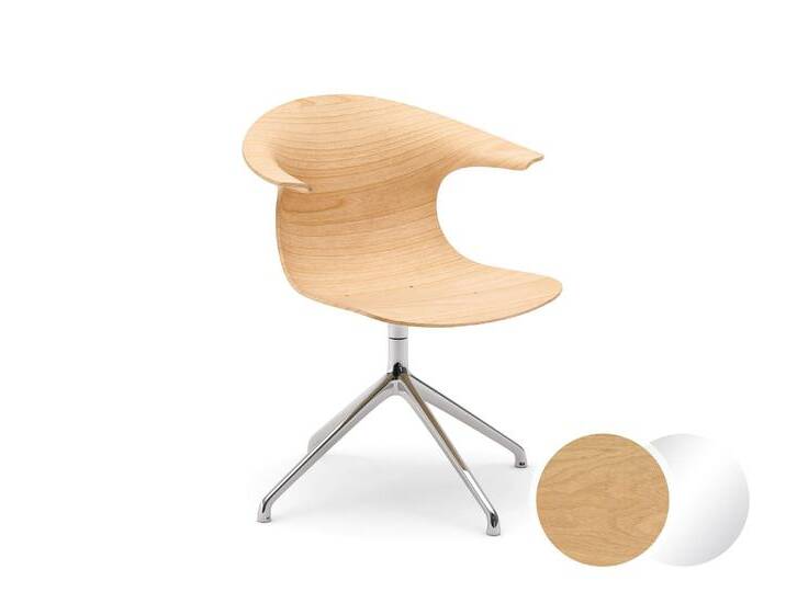 infiniti »LOOP« 3D Wood 4 Star Designer-Stuhl AL07 Alu glänzend / ROVAN Eiche natur infiniti »LOOP« 3D Wood 4 Star Designer-Stuhl AL07 Alu glänzend / ROVAN Eiche natur von slewo