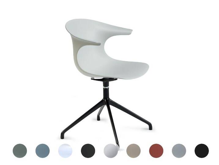 infiniti »LOOP MONO« 4 Star Designer-Stuhl 00L poliert / IS503 Taubenblau von slewo