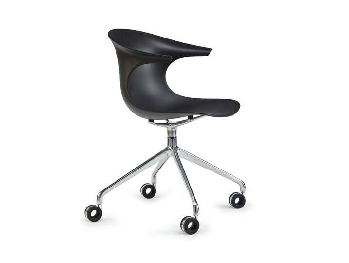 infiniti »LOOP MONO« Swivel mit Rollen Designer-Stuhl 31 schwarz matt lackiert / IS514 Sand infiniti »LOOP MONO« Swivel mit Rollen Designer-Stuhl 31 schwarz matt lackiert / IS514 Sand von slewo