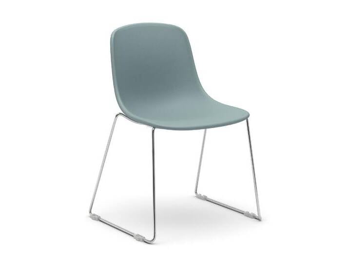 infiniti »PURE LOOP MONO« Sled gepolstert Designer-Stuhl AC30 Weiss matt lackiert / Stoff Byte 707 infiniti »PURE LOOP MONO« Sled gepolstert Designer-Stuhl AC30 Weiss matt lackiert / Stoff Byte 707 von slewo