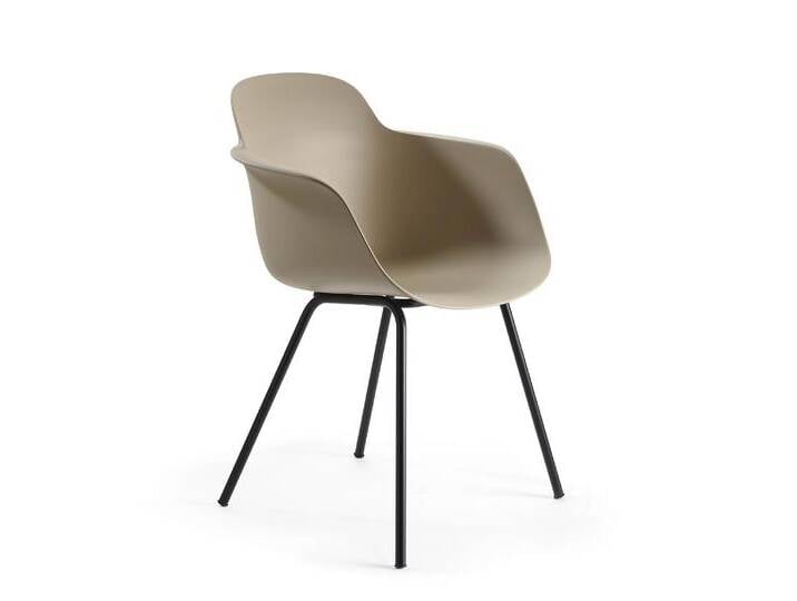 infiniti »SICLA« 4 Legs Designer-Stuhl AC30 Weiss matt lackiert / IS514 sand von slewo
