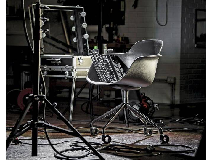 infiniti »SICLA« Swivel Designer-Drehstuhl AL30 Weiss matt lackiert / PP20 Weiss von slewo