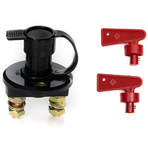 Slidefix Batterieschalter 200A Natoknochen 2-polig 12V - 48V Trennschalter für Auto RV Marine Boote, Wohnmobil Motorrad, Hauptstromschalter. von slidefix