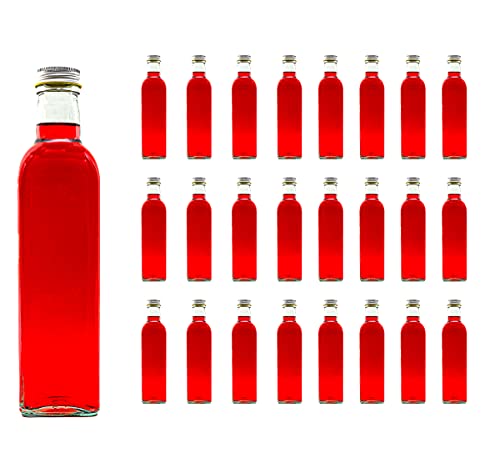 casavetro 24 leere Glasflaschen 250ml MAR Saftflasche Likörflaschen Schnapsflaschen Ölflaschen Flaschen Wasserflasche aus Glas zum selbst befüllen von slkfactory von casavetro