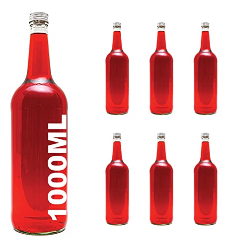 slkfactory 6 Leere Glasflaschen 1 Liter Flasche BOR Saftflaschen 1000ml Wasser-Flasche 100 cl Likörflaschen Schnapsflaschen Weinflasche Essigflaschen Ölflaschen slkfactory 6 Leere Glasflaschen 1 Liter Flasche BOR Saftflaschen 1000ml Wasser-Flasche 100 cl Likörflaschen Schnapsflaschen Weinflasche Essigflaschen Ölflaschen von slkfactory