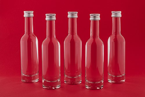 slkfactory Casavetro 24 x kleine Flaschen 50 ml Schnapsflaschen BOR 1. KLASSE Glas Likörflaschen Mini Fläschchen Miniatur Nr. 40ML von slkfactory