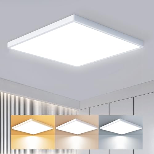 slochi 3Farben 3000/4000/6500K LED Deckenleuchte, Quadrat Deckenlampe Flach Ø22cm 18W 1800LM, Ultra Dünn LED Deckenleuchte für Schlafzimmer, Wohnzimmer, Bad, Balkon, Flur, Küche,Eingang slochi 3Farben 3000/4000/6500K LED Deckenleuchte, Quadrat Deckenlampe Flach Ø22cm 18W 1800LM, Ultra Dünn LED Deckenleuchte für Schlafzimmer, Wohnzimmer, Bad, Balkon, Flur, Küche,Eingang von slochi