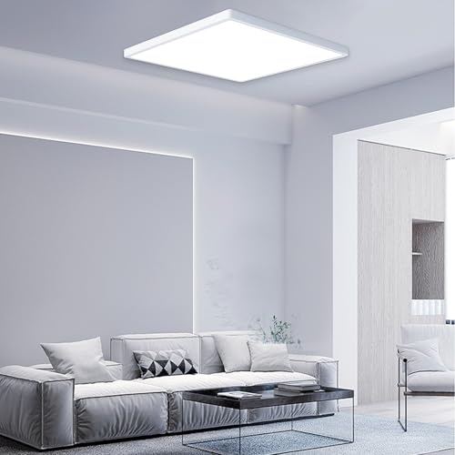 slochi LED Deckenleuchte, Quadrat Deckenlampe Flach Ø22cm 18W 1800LM 6500K, Ultra Dünn LED Deckenleuchte für Schlafzimmer, Wohnzimmer, Bad, Balkon, Flur, Küche,Eingang von slochi
