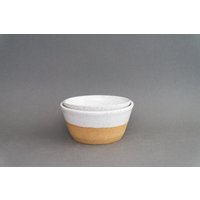 Set Keramikschalen - Prep Bowls Zwei Kleine Servierschalen Für Snacks, Tapas, Mezze Handgemachte Keramik von slowjaneStudio