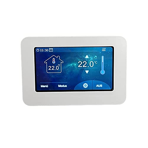 SM-PC®, Raumthermostat Thermostat programmierbar Touchscreen LED Farb-Display #901 von SM-PC