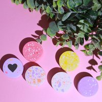 3'er Terrazzo Magnet Set | Runde Kühlschrankmagnete Im Bunten Design von smARTwithlove