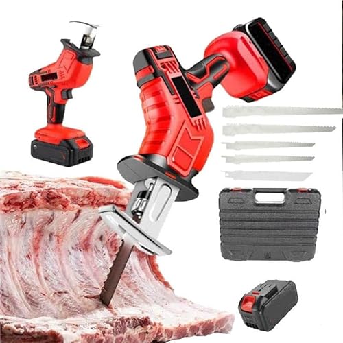 Smafoseedding Handliche Akku-Knochensäge, elektrische kommerzielle Metzger-Säge, Gewicht ca. 2 kg, kann Holz/Fleisch/Knochen schneiden, maximale Schnittstärke 100 mm Smafoseedding Handliche Akku-Knochensäge, elektrische kommerzielle Metzger-Säge, Gewicht ca. 2 kg, kann Holz/Fleisch/Knochen schneiden, maximale Schnittstärke 100 mm von smafoseedding