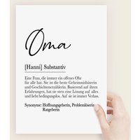 Definition Oma | Poster Personalisiertes Bild Oma Geschenk Zum Geburtstag Freundin Schwester Definition Oma | Poster Personalisiertes Bild Oma Geschenk Zum Geburtstag Freundin Schwester von smallConcept