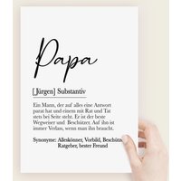 Definition Papa | Poster Personalisiertes Bild Papa Geschenk Zum Geburtstag Vatertag Mama Eltern Definition Papa | Poster Personalisiertes Bild Papa Geschenk Zum Geburtstag Vatertag Mama Eltern von smallConcept