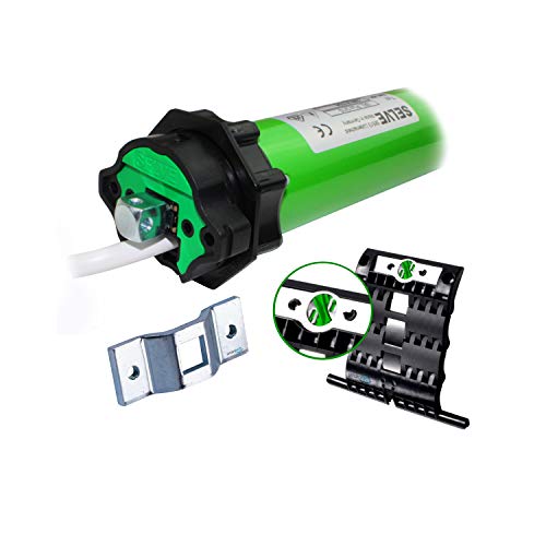 smarotech® Rollladen-Nachrüstset: Rohrmotor Selve SEL Plus 2/20 inkl. Einbruchschutz durch patentierte SecuBlock, 4-Kant-Lager, Anschlusskabel und SW 60 Adapter. (SEL Plus 2/20 mit 2 St. SecuBlock) von smarotech - Made in Germany