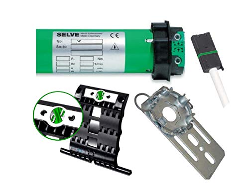 smarotech® Rollladen-Nachrüstset: Universal-Rohrmotor Selve SP 2/20 inkl. Einbruchschutz durch patentierte SecuBlock,Fertigkastenlager, Anschlusskabel und SW 60 Adapter. (SP 2/20 mit 4 St. SecuBlock) von smarotech - Made in Germany