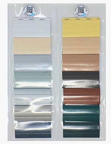 Farbmuster ALU Mini (37 x 8 mm) von smarotech® Deutschland. (Muster ALU Mini: weiß, grau, anthrazit, hellgrau, Silber ...) von smarotech