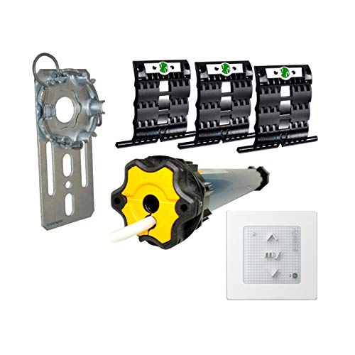 Nachrüstset mit smarotech® Montageset SW60 zum Modernisieren von Gurt/Kurbel mit Funk-Rollladenmotor (Montageset SW60 + Oximo io 6/17) von smarotech